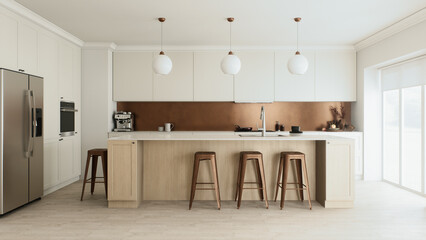 Discover a modern kitchen with an elegant design and a beautiful smooth finish
