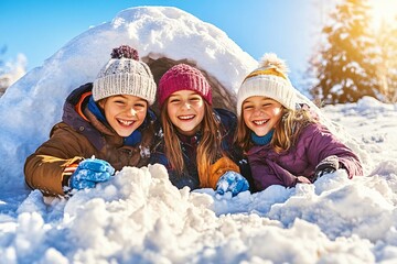 Joyful Family Moments in Winter Wonderland
