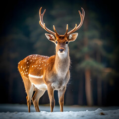 Fototapeta premium beautiful deer isolated