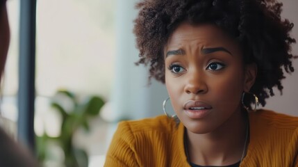 empathetic african american female counselor engaged in a breakthrough session, emphasizing the importance of mental health and supportive communication