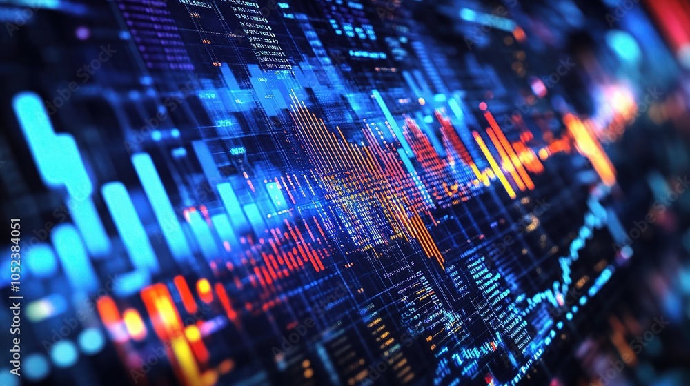 Poster abstract digital data visualization background