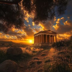 Fototapeta premium Concordia Temple, Agrigento valley.