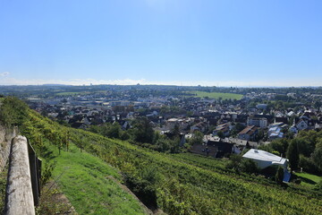 Blick auf den Ort Asperg im Strohgäu in Baden-Württemberg