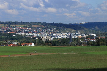 Blick auf den Ort Asperg im Strohgäu in Baden-Württemberg