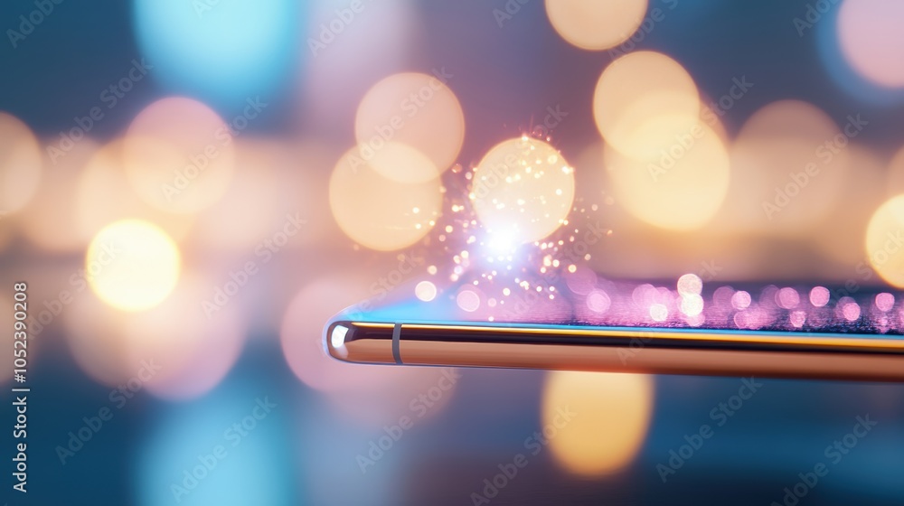 Poster a close up of a smartphone displaying a strong wireless signal indicator, emphasizing the reliabilit