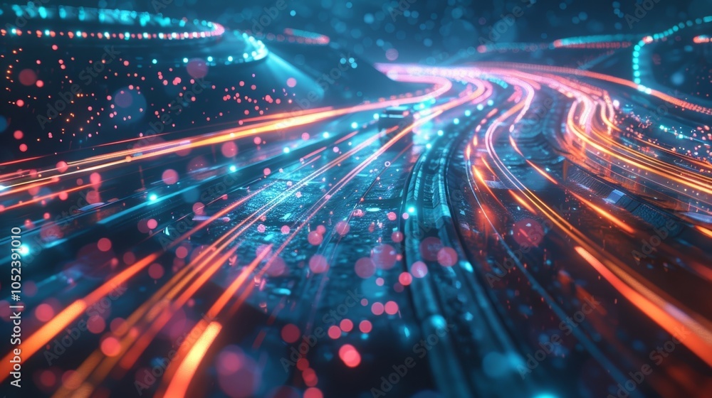 Poster realtime traffic updates via 5g enable drivers to avoid potentially dangerous situations such as flo