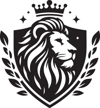 recommend clip art: lion animal head silhouette vector professional esports mascot logo icon  line art flat design 