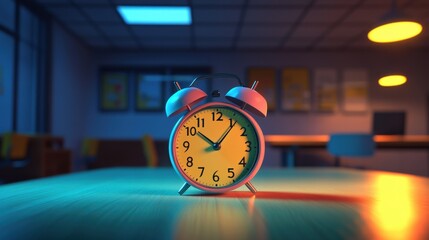 Time to Practice: Prepare for Drills and Trials with Clock 3D Illustration