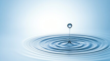 Mesmerizing water drop creating circular ripples, a captivating display of liquid motion and tranquility