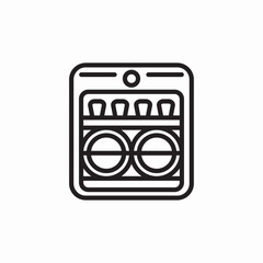 cleaning dishware icon sign vector