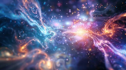 Fototapeta premium Quantum Coherence in Living Systems Abstract Art