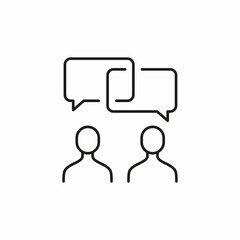 dialogue discuss icon sign vector