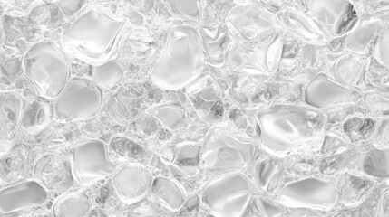 Closeup ice texture background, sparkling frozen crystals in winter's embrace