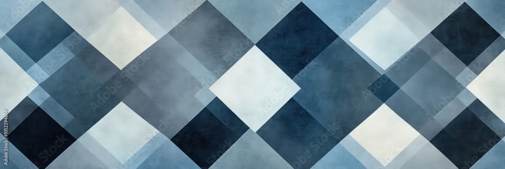 Aufkleber symmetrical diamond pattern in alternating shades of gray and blue, creating a striking visual contr