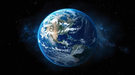 earth day digital world globe with data communication and transfer network