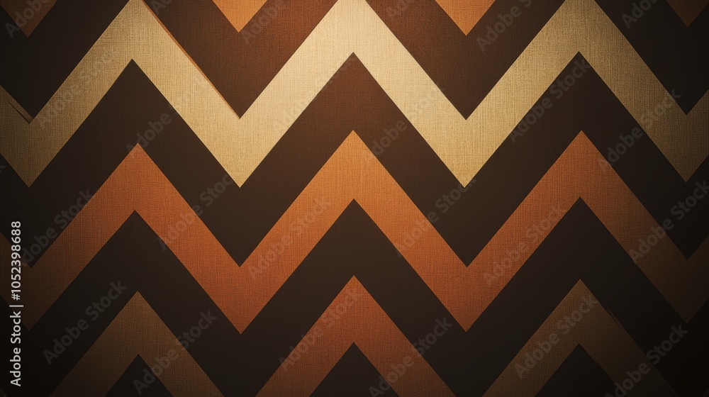 Aufkleber symmetrical chevron stripe pattern, alternating light and dark tones create a visually striking and 