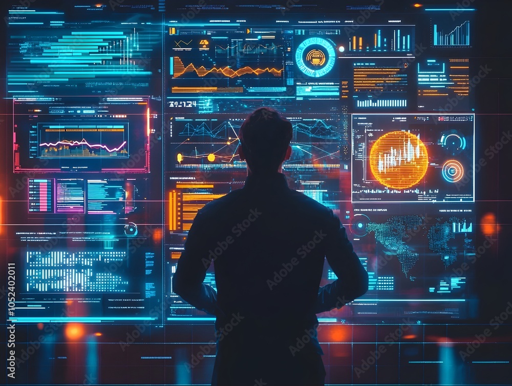 Poster ai driven digital marketing optimization real time website layout design and data visualization