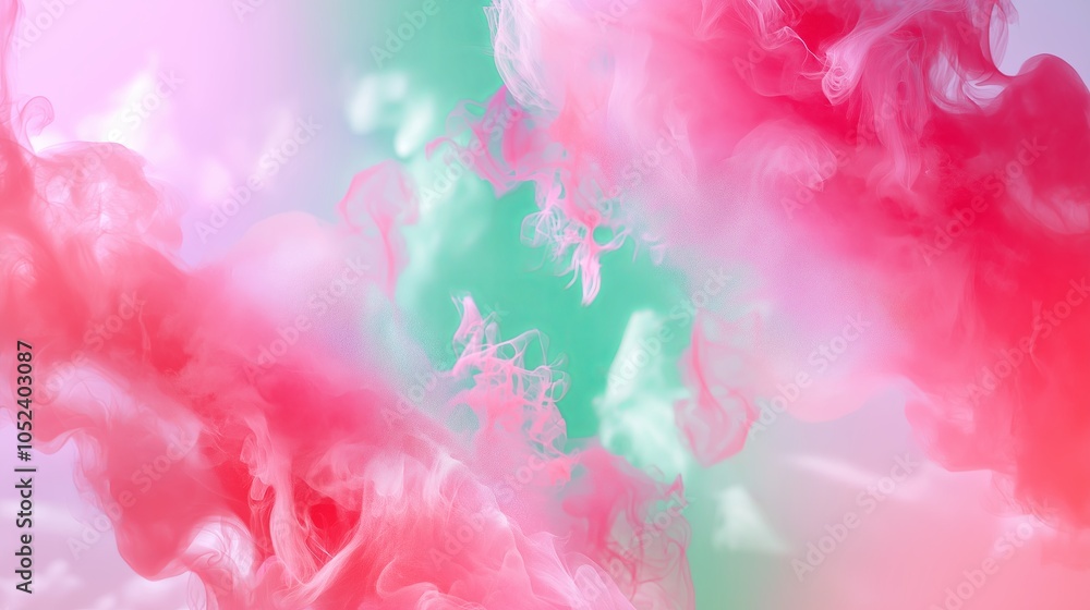 Poster a gentle gradient that shifts from soft pink to mint green, with a subtle blur blending the colors s