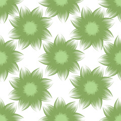 Beautiful dark green floral seamless pattern. Vector illustration