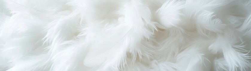 Obraz premium Serene white feathers background, a soft and delicate texture 