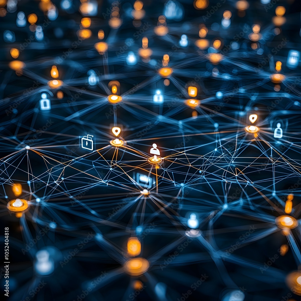 Poster ai driven neural network visualizing customer behavior analysis for personalized marketing recommend