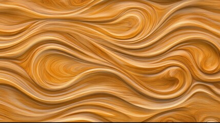 Fototapeta premium Rustic brown wood texture background with abstract wavy grain pattern for design
