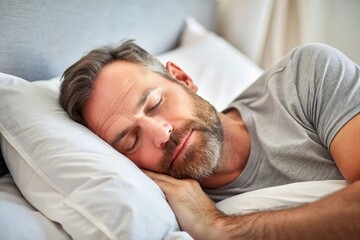 Peaceful Sleeping Man generative ai