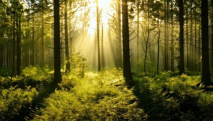 Obraz premium morning in the forest