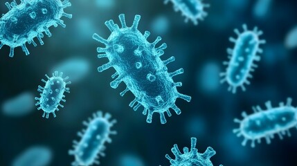 Fototapeta premium Microbial Contamination in Clinical Analysis - Pathogen Research Mitigating Spread and Hazardous Exposure Risks