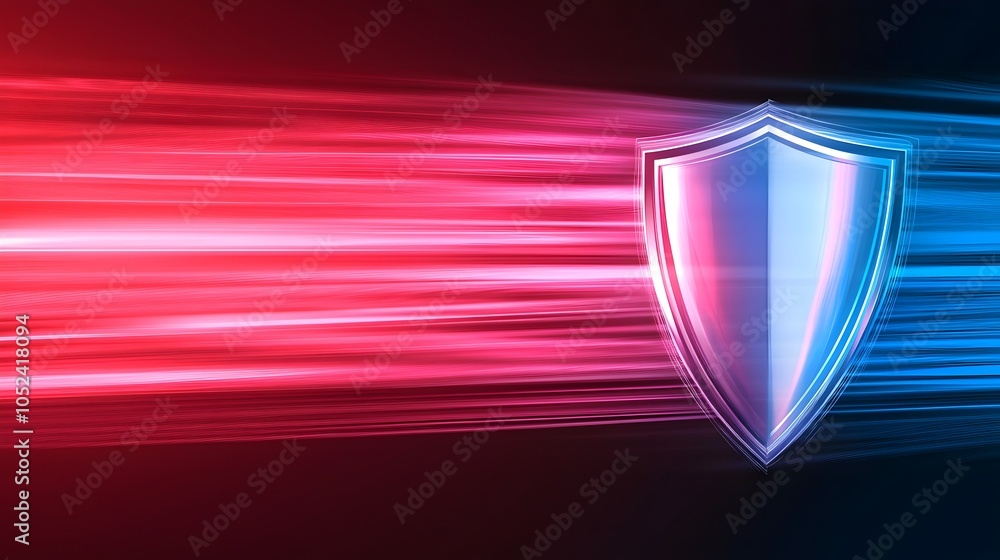 Poster modern firewall shield - digital protection visuals for secure networks and threat management in a t