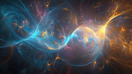 Obraz premium Mesmerizing Futuristic Light Streams Intersecting