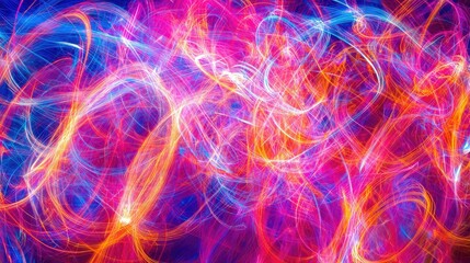 Obraz premium Celestial Light Trails in Abstract Patterns