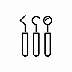 dentist tools icon sign vector