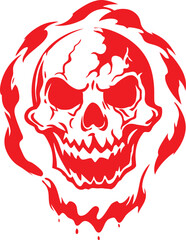 Spooky ghost stencil clipart for Halloween crafts. 