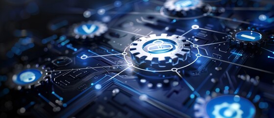 Obraz premium Understanding the Concept of Automation Through Gears 