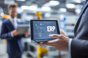 Fototapeta premium Enhancing organizational efficiency with resource planning software.