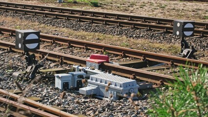 Railway Depot Junction Railroad Switch with Mechanical Point Indicator and Control Equipment