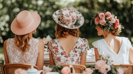 Stylish Garden Tea Party with Floral Arrangements