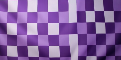 The striking contrast of purple in a bold checkerboard pattern.