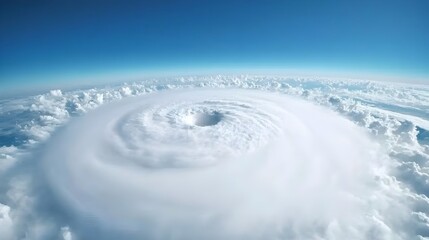 Hurricane Turbulence Captivating Swirls and Intense Eye Formation in Atmospheric Layers - A Stunning Display of Natures Power