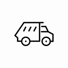 garbage truck icon sign vector