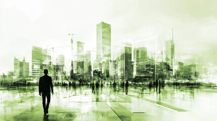 Fototapeta premium Designing eco-friendly cities with carbon-neutral principles.