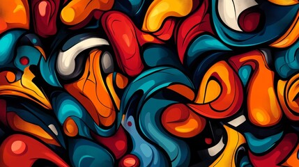 Obraz premium Vibrant Graffiti Background for Creative Projects