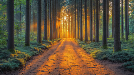 Obraz premium Serenity of the Forest Trail