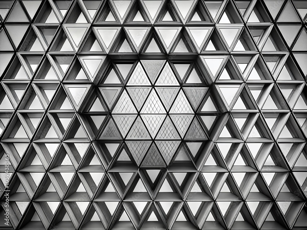 Poster modern abstract monochrome triangle pattern for stylish textures in graphic design