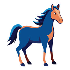 vector horse on white background