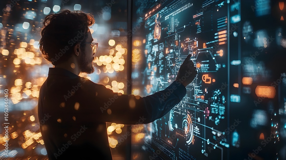 Poster marketing manager using ai driven tools to analyze consumer behavior and create personalized campaig