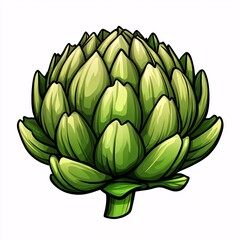 Obraz premium Artichoke Clipart Illustration on White Background