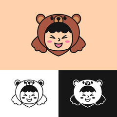 The logo depicts a small child and a bear laughing, creating a cheerful and happy atmosphere