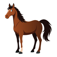 Obraz premium vector horse on white background